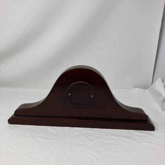 Vintage Ingraham Wood Clock Mantle Tambour Battery Powered WORKS - Picture 6 of 15